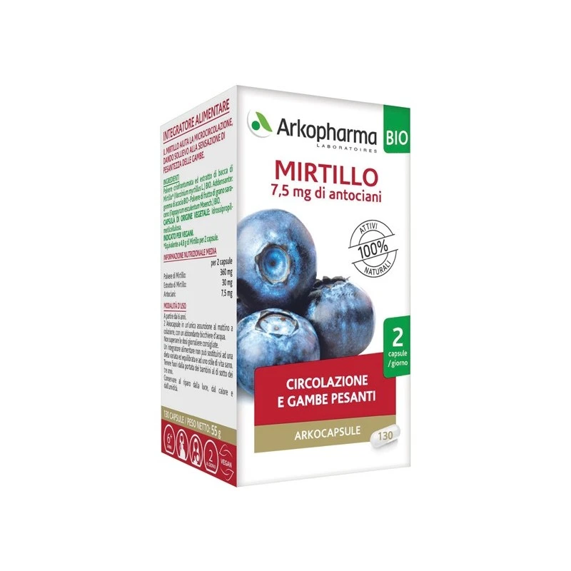 ARKOFARM SRL ARKOCAPSULE MIRTILLO 40CPS BIO 1 ARKOFARM SRL ARKOCAPSULE MIRTILLO 40CPS BIO